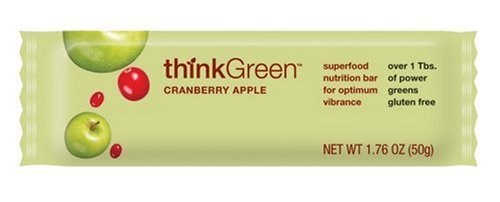 thinkGreen Bars, Cranberry Apple, 1.76-Ounce Bar (Pack of 15) by thinkGreen