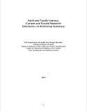 Adult and Family Literacy: Current Research and Future Directions: A Workshop Summary
