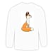 Long Sleeve T-shirt with watchful, sly, fox, animal
