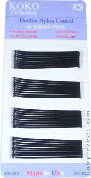 Click here to buy ONYX Collection Jumbo Bobby Pins (Black) by Onyx.