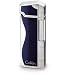 Colibri Jazz Navy Blue Lacquer and Brushed Chrome Soft Flame Flint Lighter