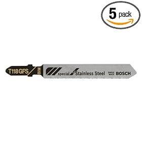 Bosch T118GFS 3-1/4-Inch 36TPI BIM T-Shank JSB, 5-Pack