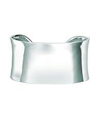 Silver Rhodium Plated Polish 35mm Cuff Bangle