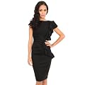 ONE-SHOULDER-VOLANT Etuikleid Abendkleid Cocktailkleid