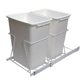 <b>KV Slide Out Bin Double 35 Quart White</b>