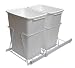 KV Slide Out Bin Double 35 Quart White