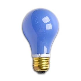 60 Watt Blue Light Bulb Incandescent Blue A19 130 Volt Long Life by Sli