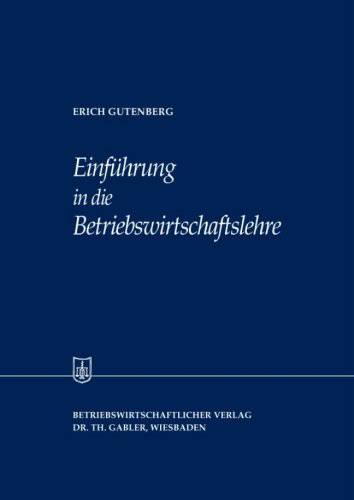 Einf�hrung in die Betriebswirtschaftslehre