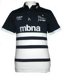 Sale Sharks 2011/12 Home S/S Rugby Shirt Navy/White - size S