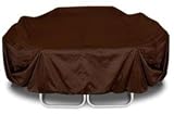 Two Dogs Designs 96-Inch Square Table and Chairs Cover, Chocolate Brown