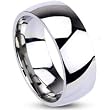 Spikes Mens Stainless Steel 8mm Traditional Wedding Band Ring