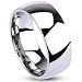 Spikes Mens Stainless Steel 8mm Traditional Wedding Band Ring