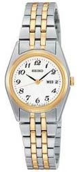 Seiko #SXA124 Women's Two Tone Casual Bracelet Watch