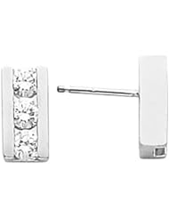 Pair of 14K White Gold Diamond Earrings - 0.90 Ct. -- LIFETIME WARRANTY