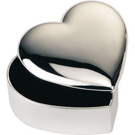 Personalised Silver Plated Heart Trinket Jewellery Box ENGRAVED FREE,  Birthday, Anniversary Gift