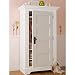Kids White Wood Single Door Armoire - Armoire (White) 22 x 40 x 68h