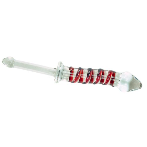 8.7 Inch Bent Graduate Glass Pleasure Wand Anal Backyard Plug