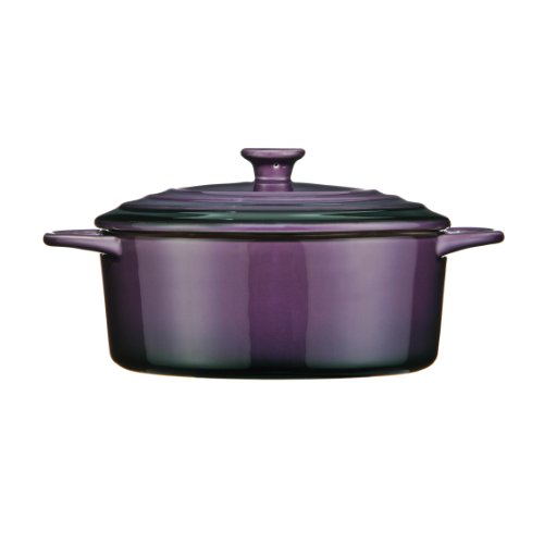 Premier Housewares OvenLove Casserole Dish with Lid, 25.5 x 20.5 x 12 cm, Purple