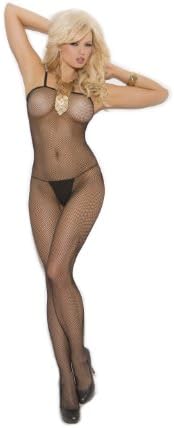 Elegant Moments Women's Plus-Size Crotchless Fishnet Bodystocking