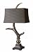 Stag Horn Lamp with Burnished Bone Ivory Finish
