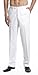 CONCITOR Men's Dress Pants Trousers Flat Front Slacks WHITE