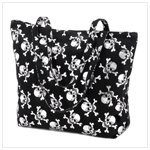Silver Skull Polyester Tote