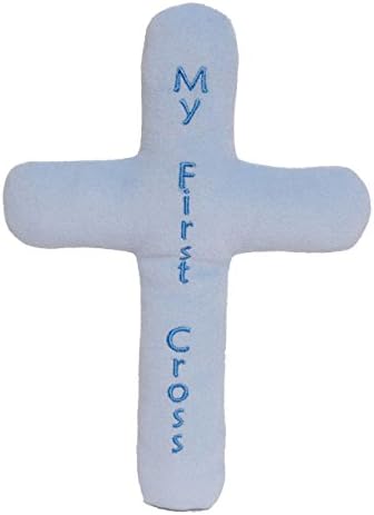 Baptism Baby Boy Plush Blue "My First Cross" with FREE Children's Rosary® Glorious Mysteries CD