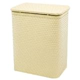Wicker Hamper - with Interior Bag - Yellow