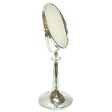 Aquatico Asola Double Face Adjustable 5X Pedestal Vanity Mirror, Trumpet Stem with Acrylic... by 