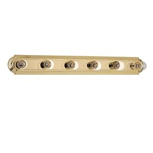 Simple 6-Light Vanity - Polished Brass by 