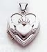 14kt White Gold Claddagh Heart Locket - XL307