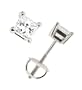 18k White Gold Princess Cut Diamond Solitaire Earrings (1/4ctw, I, SI2)