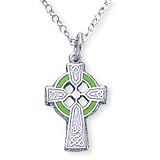 Sterling Silver Celtic Cross and 13-inch Chain for Children