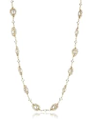 Dana Kellin Adjustable Pearl and Crystal Collar Necklace