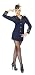 Kostüm Stewardess Flugbegleiterin Stewardesskostüm Stewardessenkostüm Karneval Fasching Größe 36/38