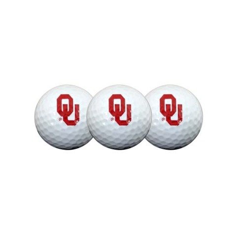 Oklahoma Sooners Ncaa Golf Ball 3-pack