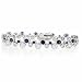 Sterling Silver Designer Blue cz and Simulated Diamond CZ Bubble Bracelet