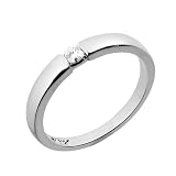 14K White Gold Moissanite Tension-Set Ring - 7