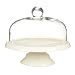 Kitchen Craft Classic Collection Ceramic Round Cake Stand with Glass Dome, 29 cm