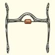 Quarter Horse Bit w/Copper Roller - Malleable Iron