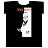  : Simpsons Homer Simpson Scarface Spoof Homer Loves Television T-Shirt
