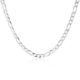 Sterling Silver Figaro Men's Necklace 20 (Width 5mm)