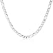 Sterling Silver Figaro Men's Necklace 20" (Width 5mm)