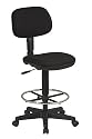 Office Star Work Smart DC517 Black Fabric Bar Counter Drafting Stools With Adjustable Height Footring