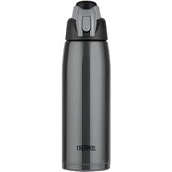 Thermos Vacuum Insulated 24 Ounce Stainless Steel Hydration Bottle, Charcoal