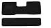 A Set of Truck / Van / SUV Plush Carpet Floor Mats - 1 Front and 1 rear runner - Black