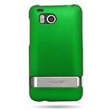 Hard Snap-on Shield RUBBERIZED GREEN Faceplate Cover Sleeve Case for HTC 64 ....