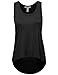 FPT Womens Sleeveless Loose Tank With Chiffon Tulip Back