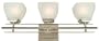 Yosemite Home Decor 95593SN Half Dome 24.5-Inch 3-Light Bathroom Vanity, Satin Nickel