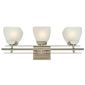 Yosemite Home Decor 95593SN Half Dome 24.5-Inch 3-Light Bathroom Vanity, Satin Nickel by Yosemite Home Decor